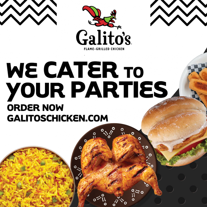 Galito's catering menu