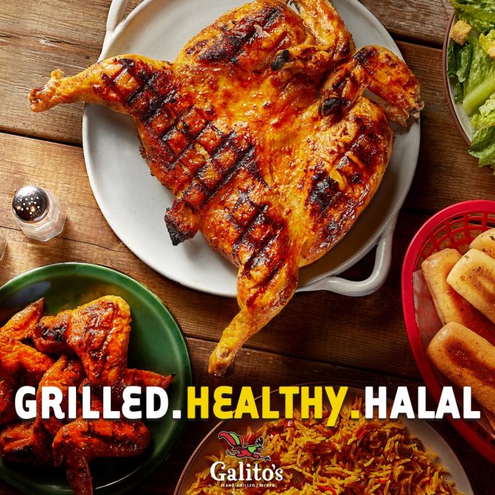 Grilled and halal meal from galitos in Canada